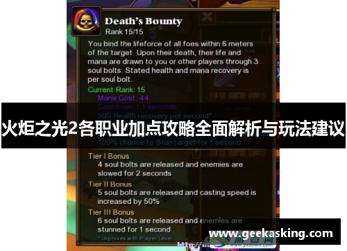 火炬之光2各职业加点攻略全面解析与玩法建议